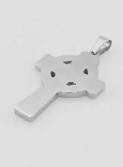 Celtic Cross Pendant in Stainless Steel  - 45mm