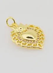 Ex-Voto Pendant in Golden Brass - 22mm