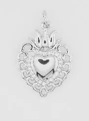 Ex-Voto Pendant in Silvery Brass - 22mm