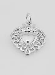 Ex-Voto Pendant in Silvery Brass - 22mm