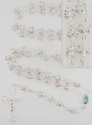 Miraculous Virgin Rosary Strass Beads