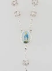 Miraculous Virgin Rosary Strass Beads