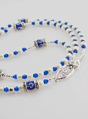 Rosary with Clasp Virgin Mary - Blue Beads