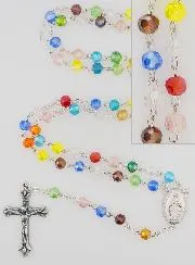 Rosary Miraculous Virgin Multicoloured Beads
