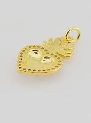 Ex-Voto Pendant in Golden Brass and Enamel - 20mm