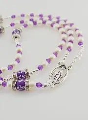 Rosary with Clasp Virgin Mary - Purple