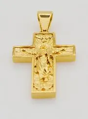 Pilgrim’s Cross in Golden Stainless Steel – 35mm