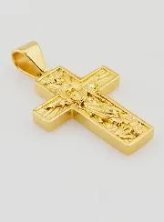 Pilgrim’s Cross in Golden Stainless Steel – 35mm