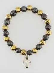 Gemstone Bracelet Hematite and Pyrite