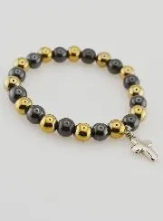Gemstone Bracelet Hematite and Pyrite