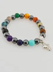 Gemstone Bracelet with Hematite