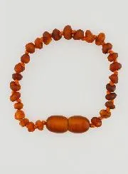 Baby Bracelet in Baltic Amber - Red-Brown