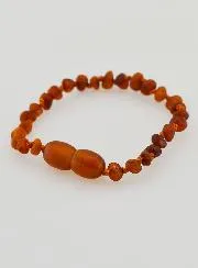 Baby Bracelet in Baltic Amber - Red-Brown