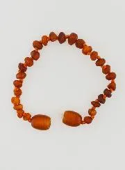 Baby Bracelet in Baltic Amber - Red-Brown