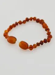 Baby Bracelet in Baltic Amber - Red-Brown