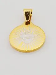Ex Voto Medal in Golden Stainless Steel - 15mm