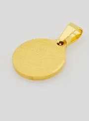 Ex Voto Medal in Golden Stainless Steel - 15mm