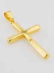 Twisted Cross Pendant in Golden Stainless Steel - 45mm