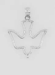 Silver Dove of the Holy Spirit Pendant - 18mm