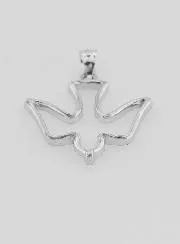 Silver Dove of the Holy Spirit Pendant - 18mm
