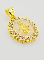 Ivory Miraculous Virgin Medal - 17mm