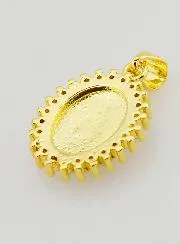 Ivory Miraculous Virgin Medal - 17mm