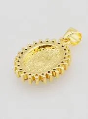 Green Miraculous Virgin Medal - 17mm