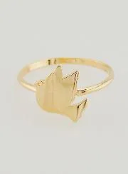 Gold-Plated Dove of Peace Ring - Size 54