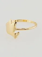 Gold-Plated Dove of Peace Ring - Size 54
