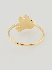 Gold-Plated Dove of Peace Ring - Size 54