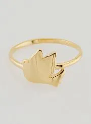 Gold-Plated Dove of Peace Ring - Size 58