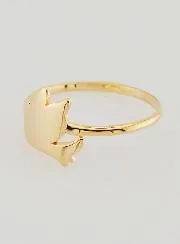 Gold-Plated Dove of Peace Ring - Size 58