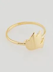 Gold-Plated Dove of Peace Ring - Size 58