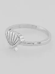 Silver Ring St. James's Shell - Size 52