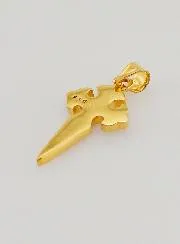 Gold Plated and Enamelled Saint James Cross - 17mm