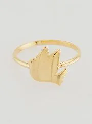 Gold-Plated Dove of Peace Ring - Size 52