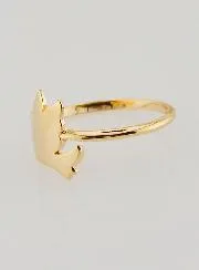 Gold-Plated Dove of Peace Ring - Size 52
