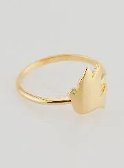 Gold-Plated Dove of Peace Ring - Size 52
