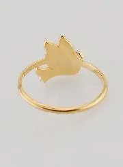 Gold-Plated Dove of Peace Ring - Size 52