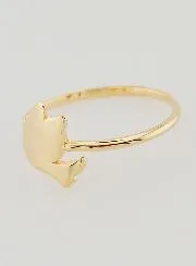 Gold-Plated Dove of Peace Ring - Size 56
