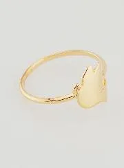 Gold-Plated Dove of Peace Ring - Size 56