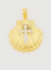Scallop Shell and Cross of Saint James Pendant - 18mm