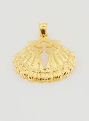 Scallop Shell and Cross of Saint James Pendant - 18mm