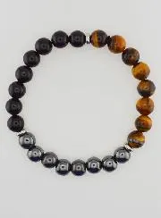 Tiger Eye - Onyx - Hematite Bracelet - 8mm