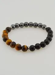 Tiger Eye - Onyx - Hematite Bracelet - 8mm