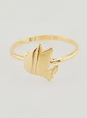 Gold-plated Dove of Peace Ring - Size 60
