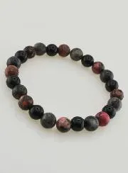 Rhodonite - Onyx - Larvikite Bracelet - 8mm