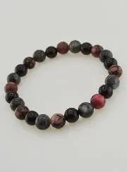 Rhodonite - Onyx - Larvikite Bracelet - 8mm