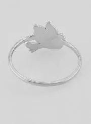 Silver Ring Dove of Peace - Size 58