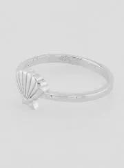 Silver Ring Scallop Shell Saint James of Compostela - Size 56